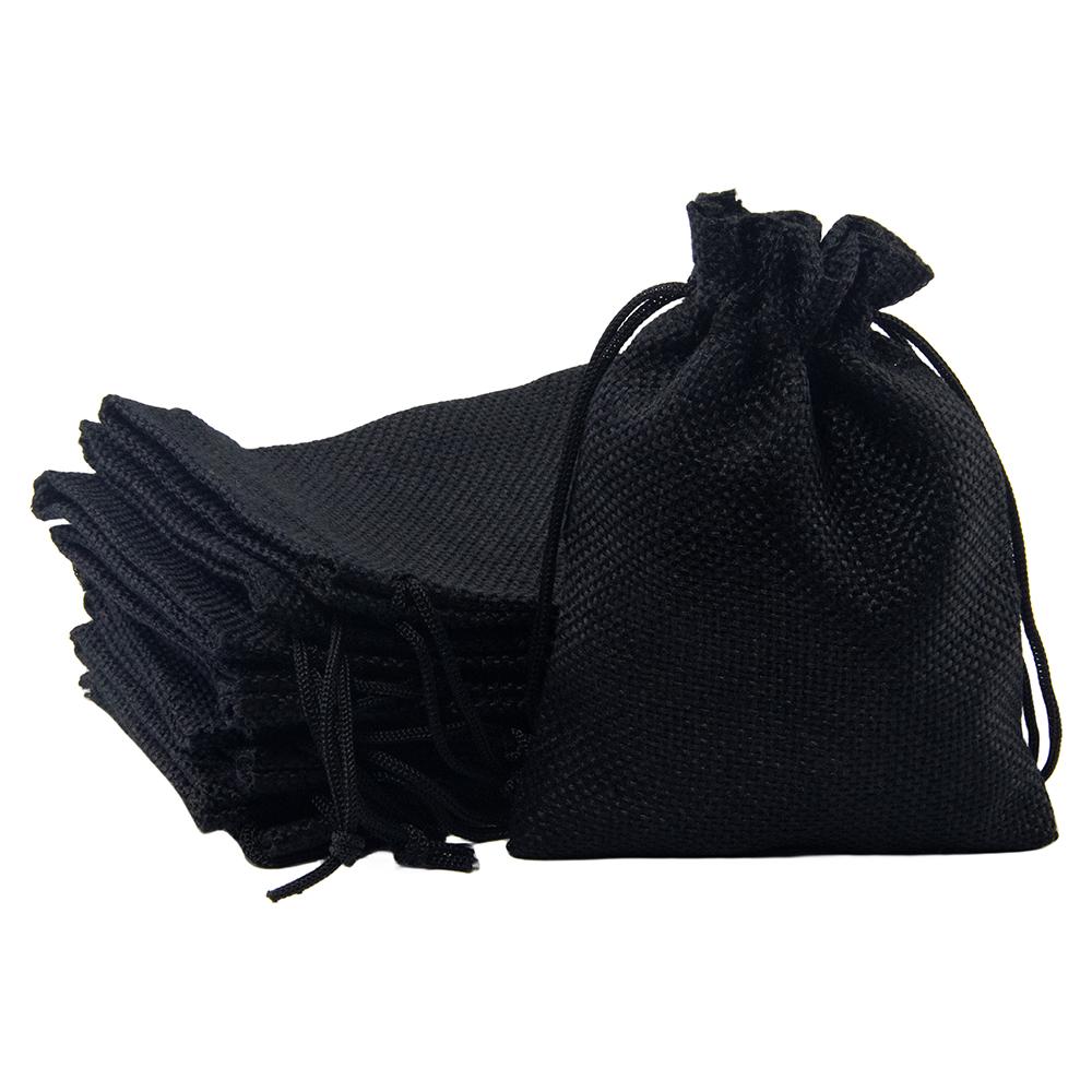 Dice Bag, 10pcs 93mm*125mm Jewellery Bags Burlap Pouch with Drawstring for Jewellery Tarot Dice Gift Packaging Bags