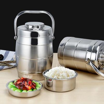 Double-layer Vacuum Lunch Box Picnic Stainless Steel Food Heat Preservation Pot