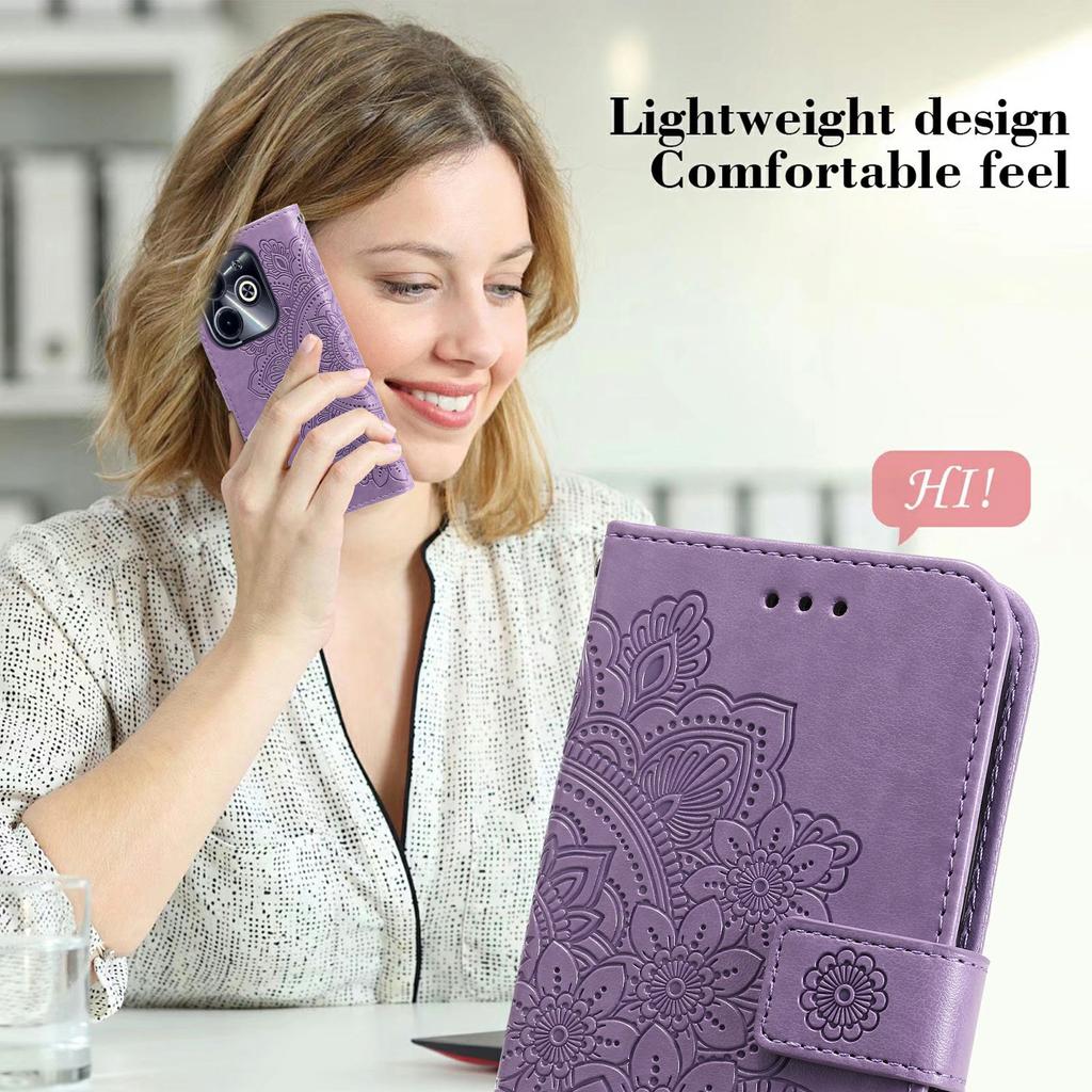 Leather Case for Infinix Smart 8 Plus/Smart 8 Pro 4G/Smart 8 4G/Hot 40i/TECNO Spark 20/Spark Go 2024 4G Flower Phone Cover