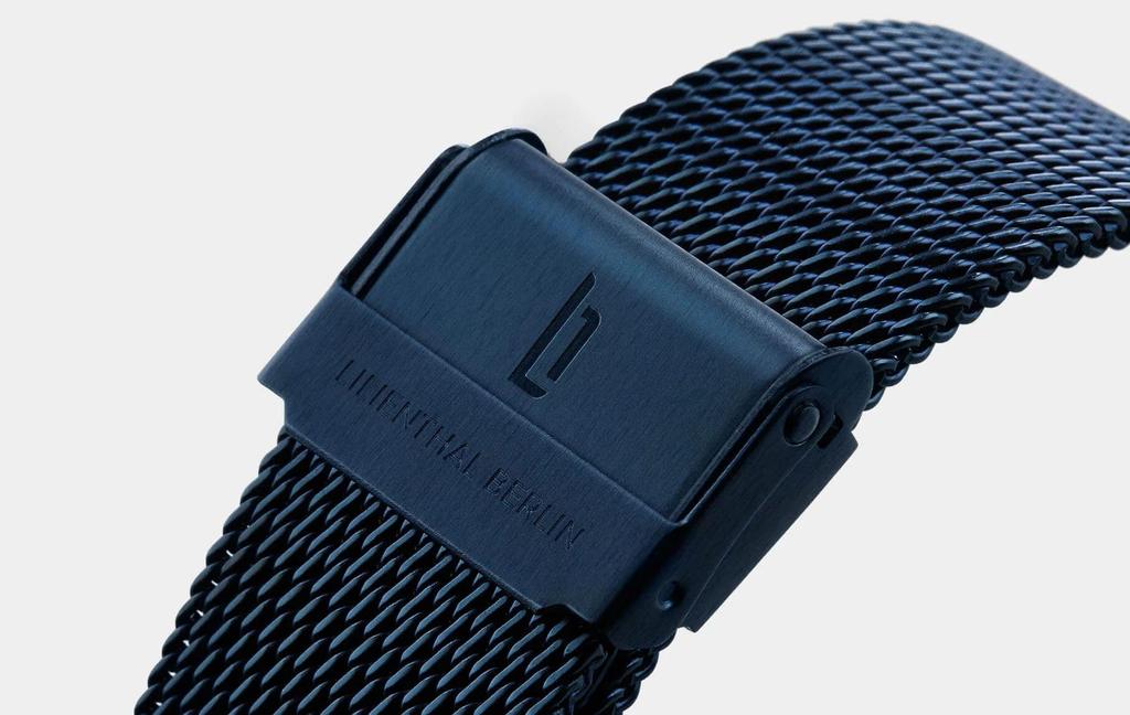 Lilianthal Berlin Men's Chronograph Watch with Date Display, Made in Germany, C02-007-B023EB, Blue