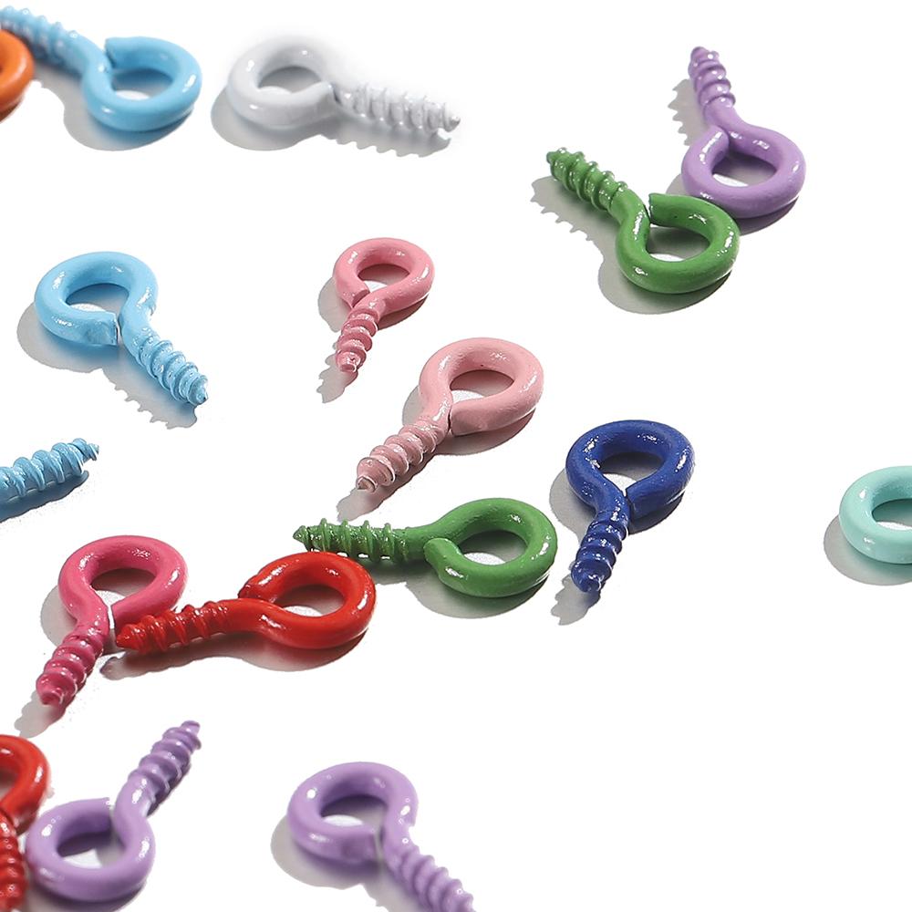 200pcs/100pcs Small Eyes Pins Nail Screw Tiny Mini Sheep Eyepins Hooks Clasp Eyelets for Charms Pendant Jewelry Making DIY