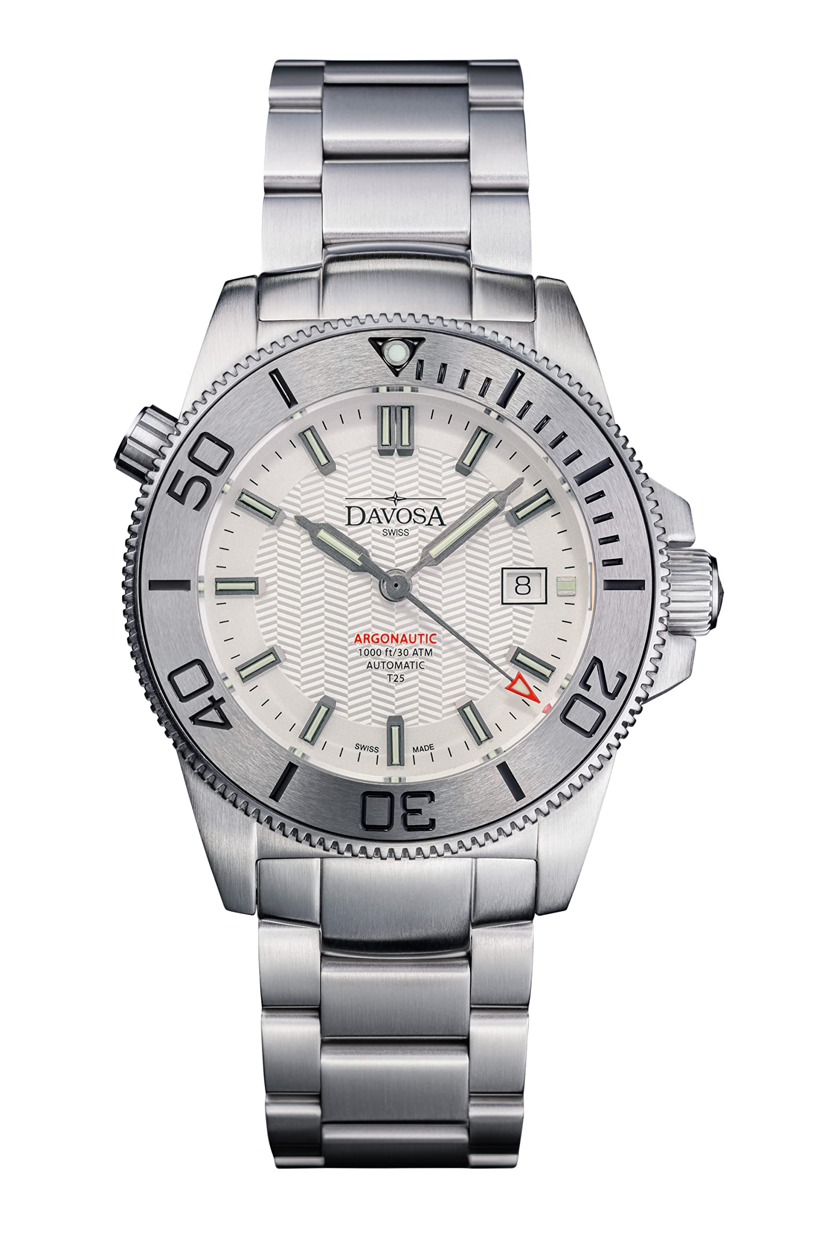 

Watch Mechanical Automatic Winding Argonautic Lumis 30 ATM Water Resistant Diver Silver [Davosa] Diver s 161.529.10 Men s білий