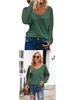 New Women's Patchwork Long Sleeve Striped Casual Loose Top