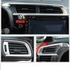 Car carbon fiber Sticker Air outlet Vent decoration frame Trim  For Honda FIT JAZZ GK5 3rd 2014 2015 2016 2017 2018 LHD  C1440