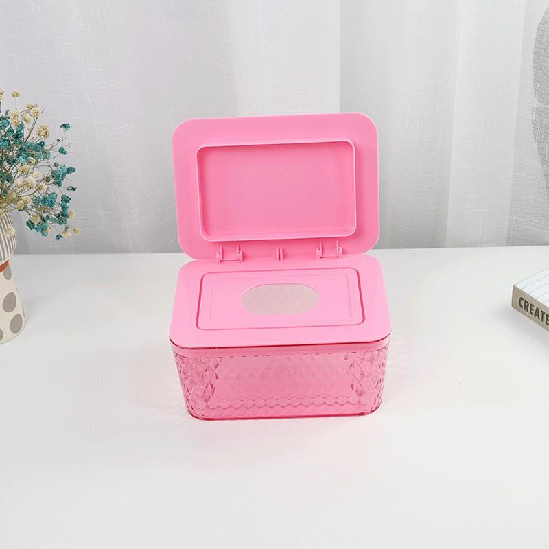 Large Plastic Tissue Box With Lid Home Bathroom Living Room Car Multi-Use Modern Storage Organizer