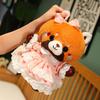 30cm Süßer Waschbär Roter Panda Cosplay Bademantel Aufzieh-Stofftiere Plüsch Niedliche Tiere Hund Weiches Kissen Entworfen für Geburtstagsgeschenke