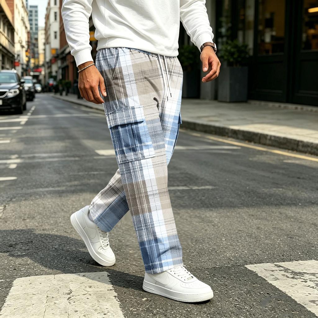 Men's Casual Straight Leg Drawstring Jogger Pants for Commute and Sports