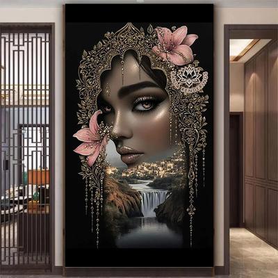 Peinture Diamant 5D DIY Paysage Floral Abstrait Femme Carré Complet Rond Sombre Princesse Mosaïque Diamant Bijoux Point de Croix