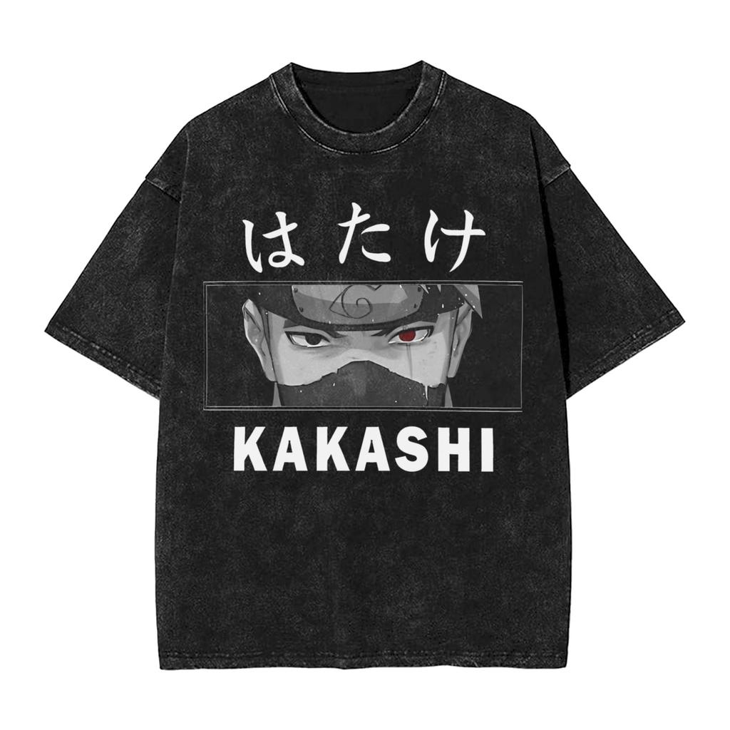 Naruto Madara Split Face Summer 2026 T-Shirt, Vintage Wash Style, Harajuku Streetwear, Unisex Fan T-Shirt