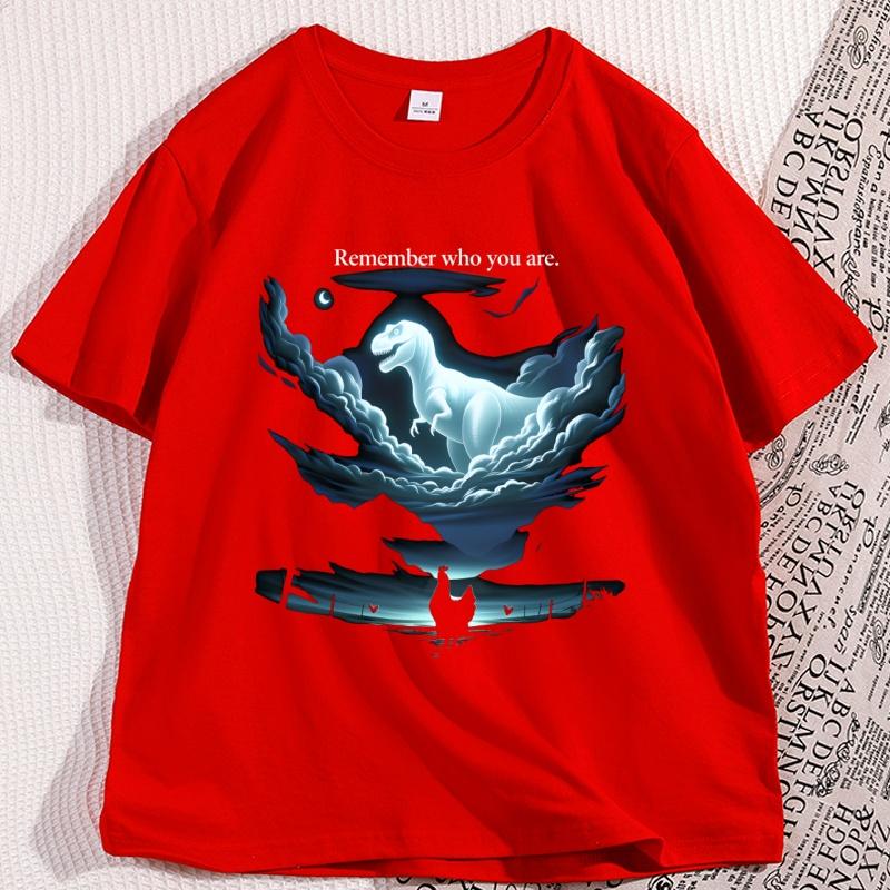 Remember Who You Are T Shirt Funny Evolution Joke Meme Tshirt Chicken Dinosaur Graphic T Shirts Unisex Streetwear Men Women S