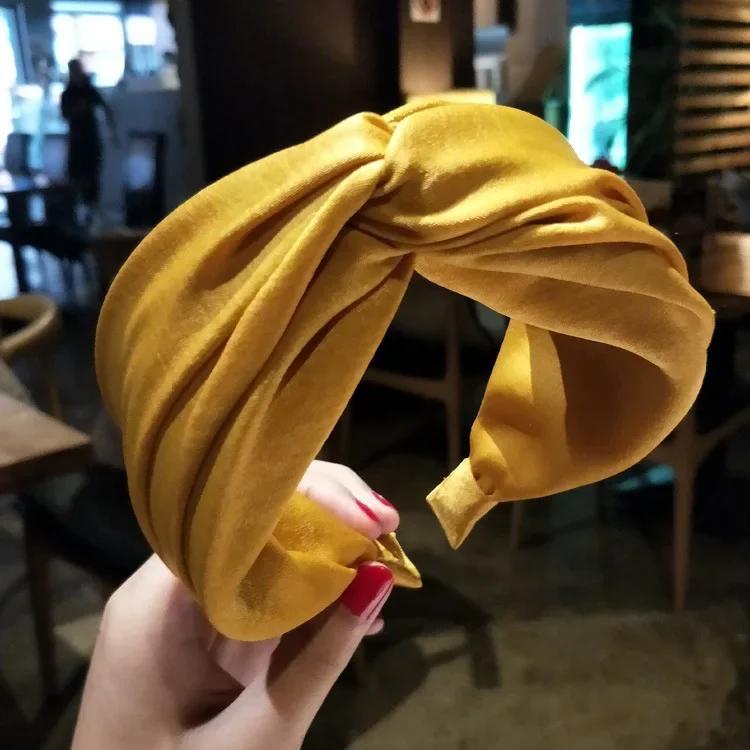 1 Pcs New Women's Headband Twist Hairband Sweet Knotted Cross Tie Cloth Headwrap Hair Band Hair Hoop Head Band