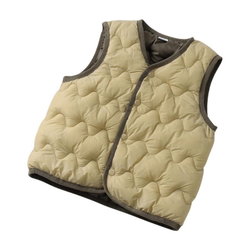 Children's Cotton-Padded Vest Sleeveless Jacket Thin Warm Kids Vest