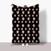 Fun Black Background Photo Face with Picture Blanket,Birthday Souvenir Gifts Throw Blanket for Men Women