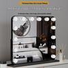 Rechargeable Smart Touch LED Vanity Mirror with Bulbs - Large Desktop Square Makeup Mirror