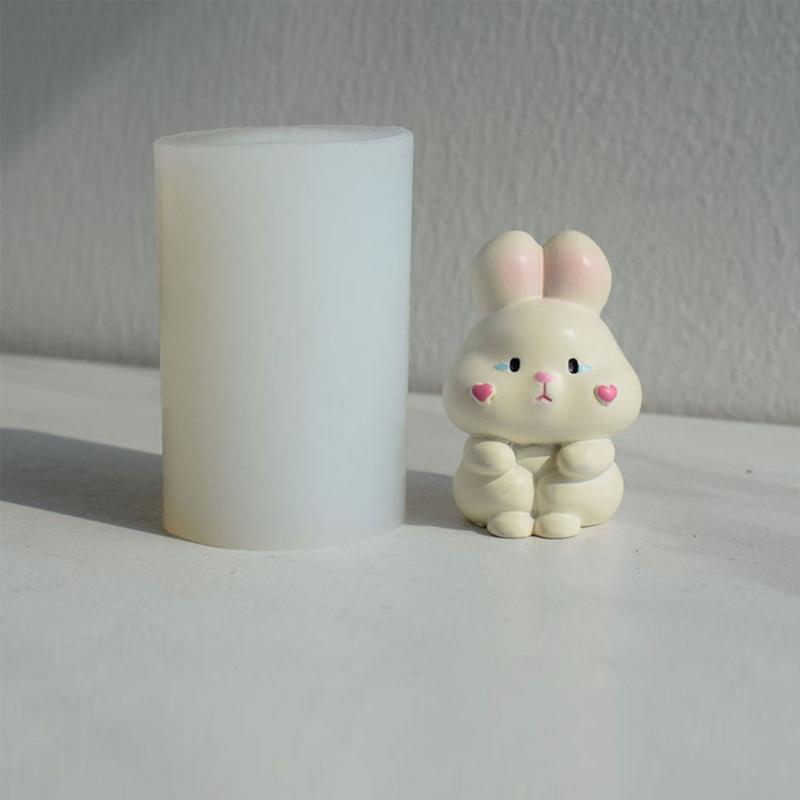 Cartoon Rabbit Chocolate Silicones Molds Cute Rabbit Fondant Decors Molds for DIY Decoration Making Soap Candle