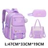 3 Pcs/Set School Bag for Girls Children Backpack Schoolbag Teenage School Child With Lunch Box Pencil Case Kids Book Bag 2024