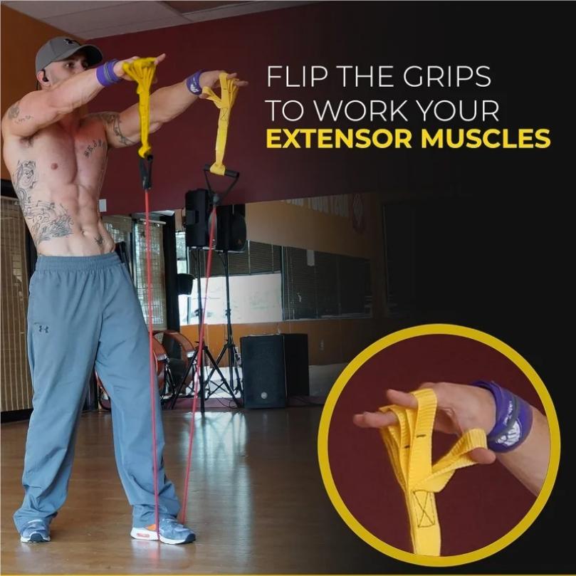 1 Pair Pull Up Grip Strength Straps - Nylon Finger And Thumb Loops For Grip Training, Rock Climbing, Hand And Arm Strengthener
