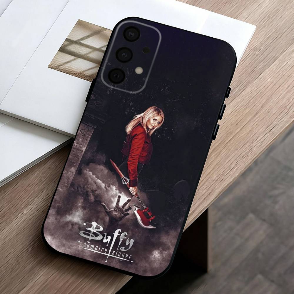 B-Buffy the V-Vampire Slayer phone Case For Samsung Galaxy A73,A72,A71,A70,A53,A52,A51,Others Soft Black Shell