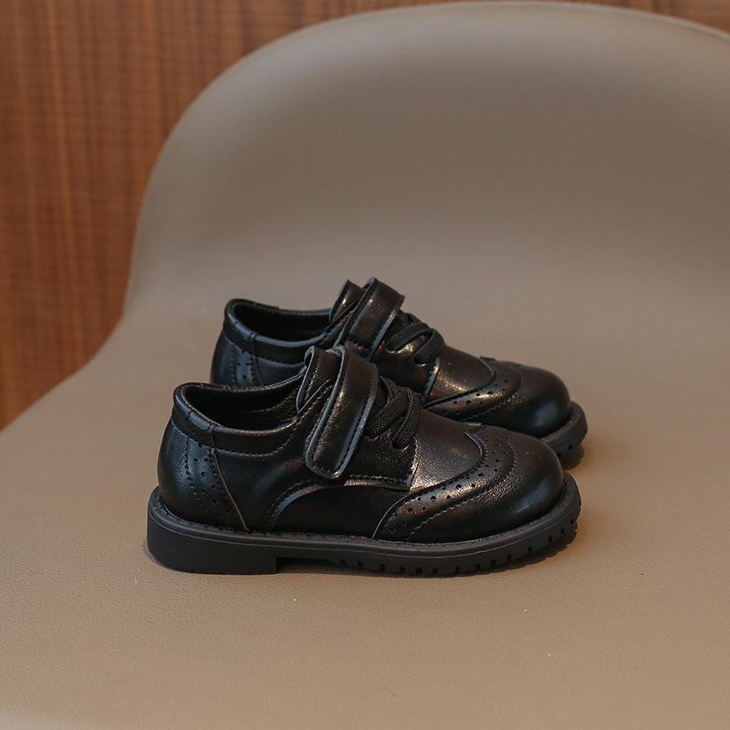 Formal Dress Shoes for Children Classic Evening Party Uniform School Shoes for Girls Gentleman Boy Black PU Leather Shoes H05114