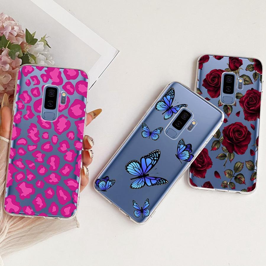 For Samsung Galaxy S9+ Case Soft Silicone Protective transparent Fashion Phone Case For SamsungS9 S 9 Plus Clear Cover Coque