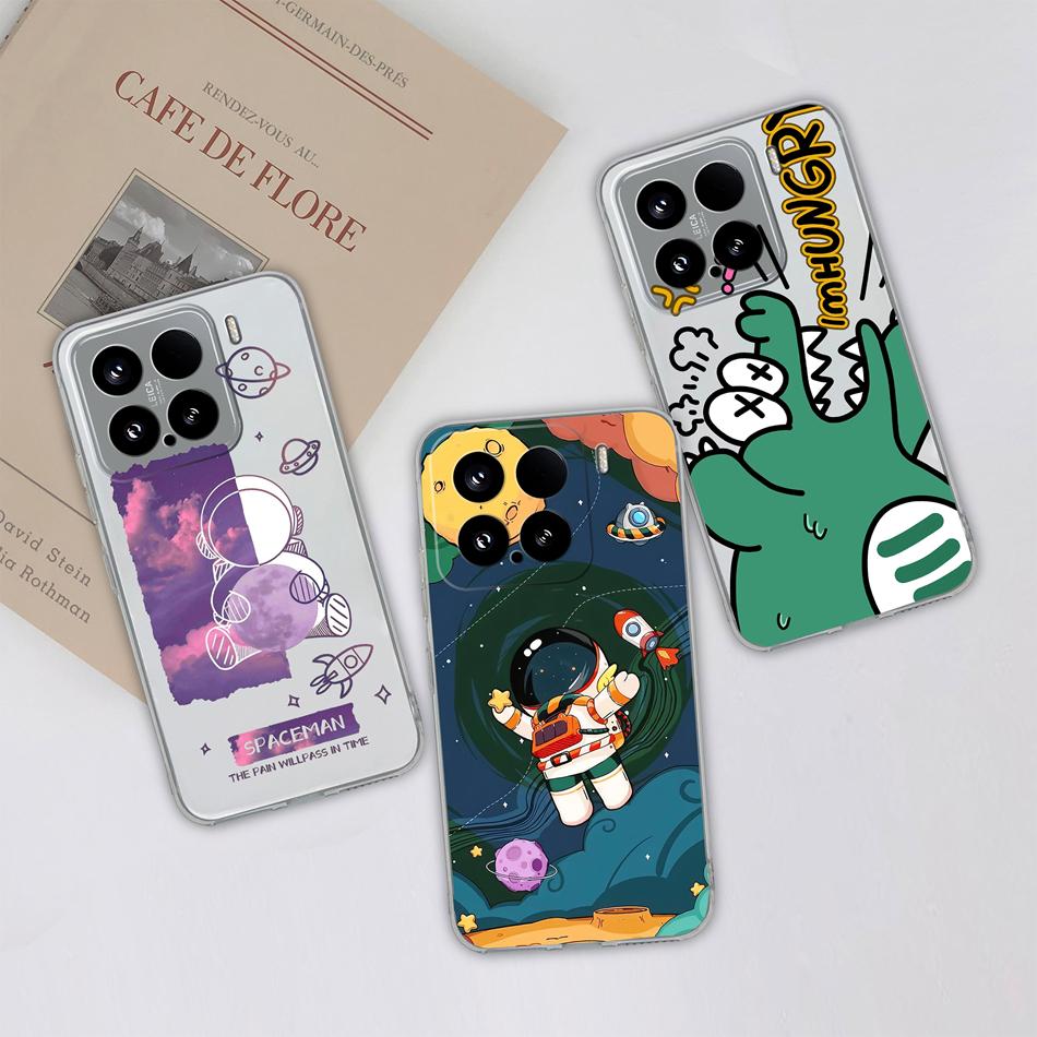Leisure Flower Case For Xiaomi 15 Pro Clear Phone Bags Colourful Soft Back Cover For Xiaomi15 15Pro Silicone Anti Drop Housing