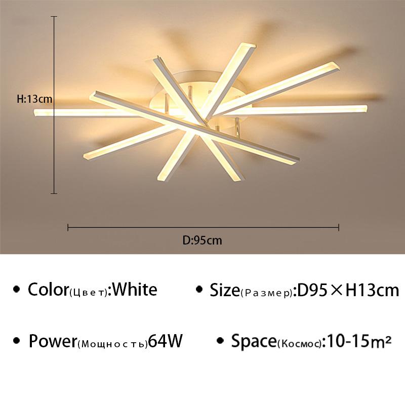 Candelabre LED Moderne Lampă de Plafon Iluminat Interior Pentru Studio Living Dormitor Lămpi Corpuri de Iluminat Negru/Alb Intrare 90-220V