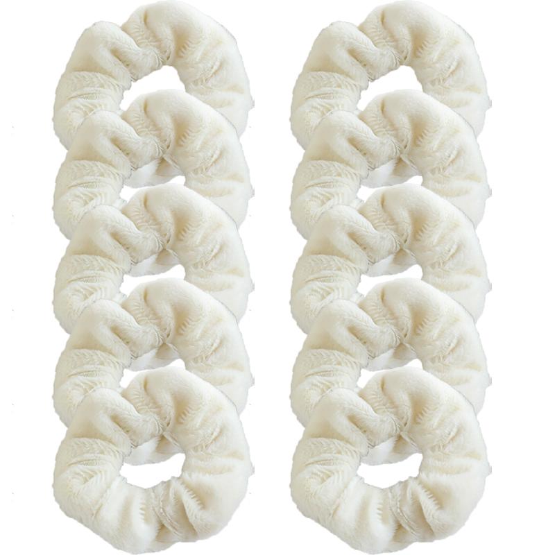 Korean Style Plush Candy Color Hair Ring Woman Cute Sweet Fashion Scrunchie Hair Accessories