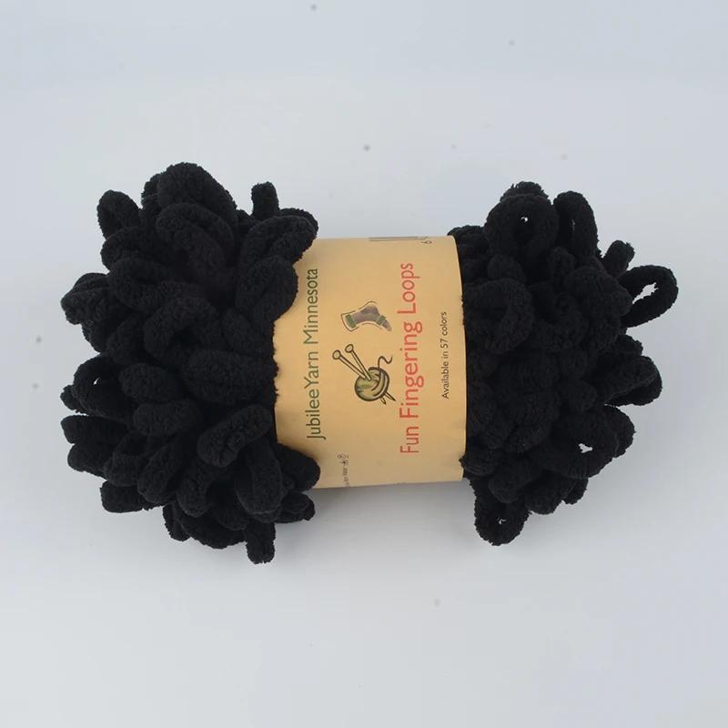 500g/Lot Hand Knitting Finger Loop Yarn Crochet Super Warm Puffy Circle Cotton Braided Rope Puffy Smart Polyester Sock Toy