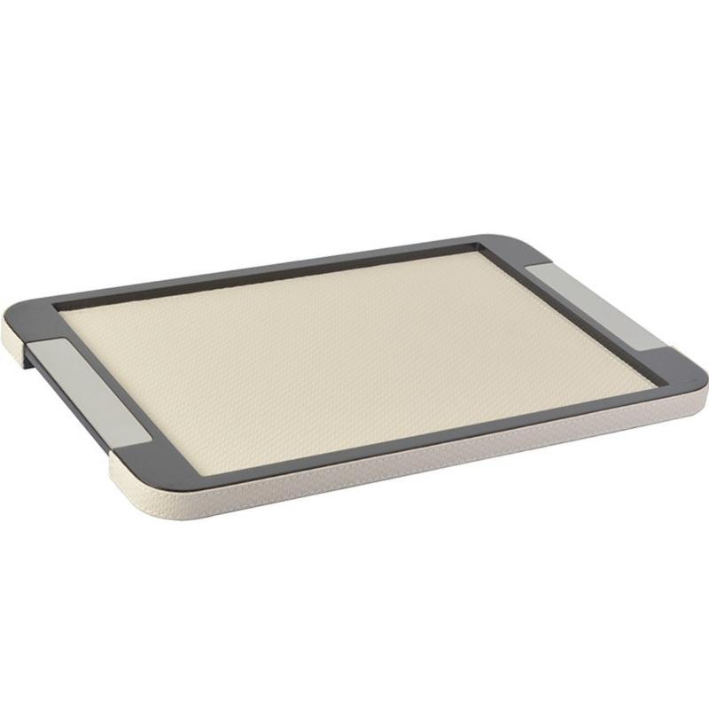 Edelstahl Tablett Luxus Leder Aufbewahrungs Tabletts Haushalt Aromatherapie Dekorations Tabletts Küchenorganisation Zubehör