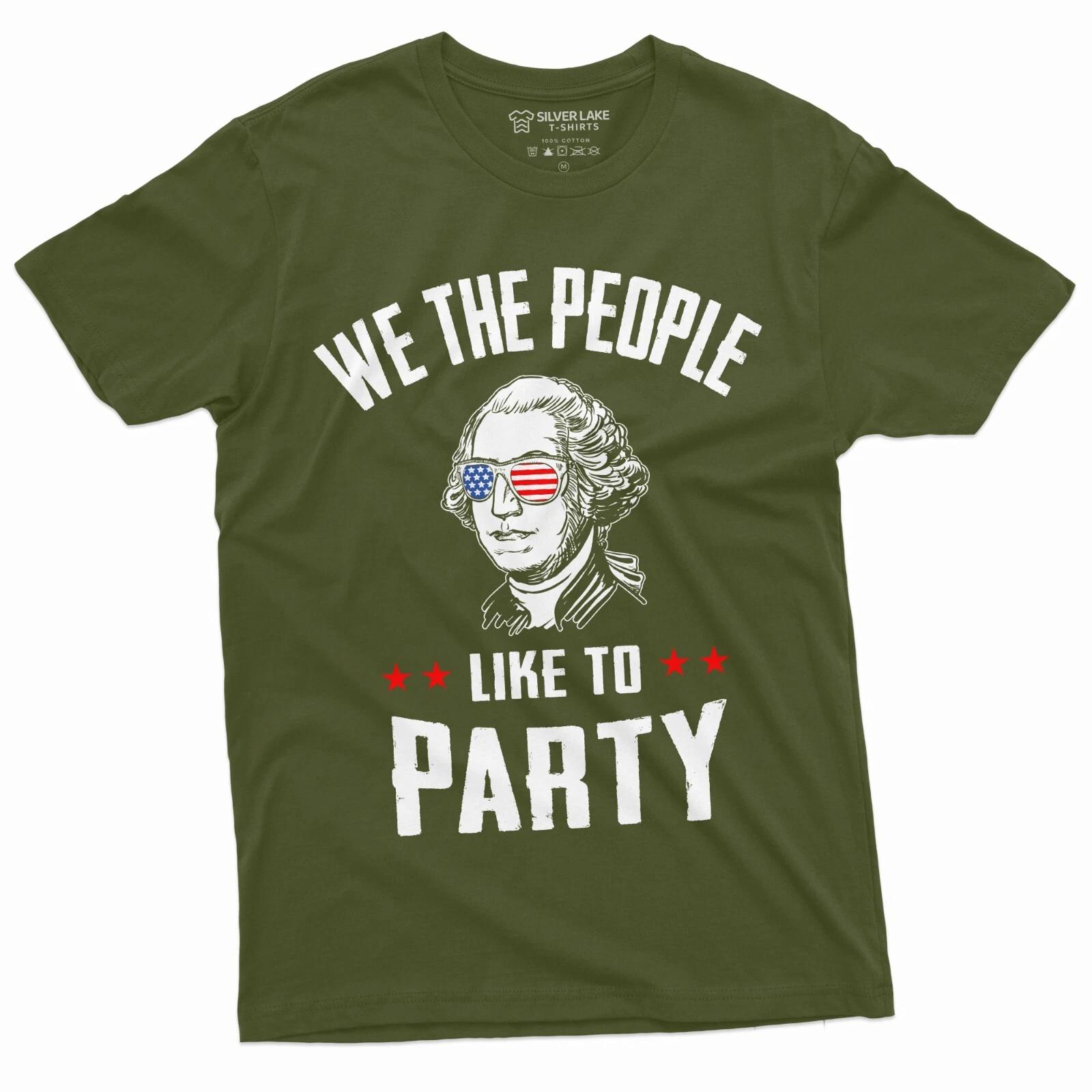 Fourth of July Partying T-shirt We the people like to part Independence day Tee XXL