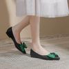 Pointed single shoes women's autumn flat bottom shallow mouth spring 2025 new versatile ladyshoes gentle evening shoes large size women's shoes