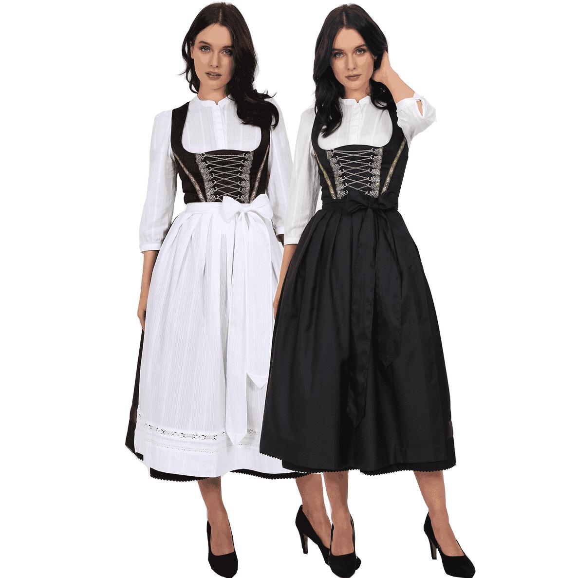 

Barista girl cos maid costume Oktoberfest costume, German Mooney stout costume dress XL чорний