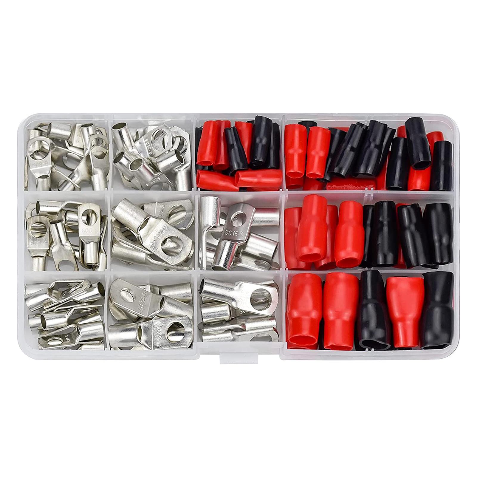 

140pcs Cable Lugs Set Convenient Cable Lugs set Easy to Use & Efficient Wire Connectors Set for Quick Wire Crimping
