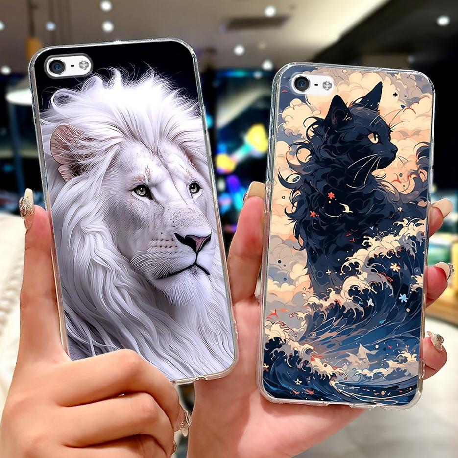Für Apple iPhone 5 5S Hülle iPhoneSE Luxuriöse Bemalte Blumenhülle Weiche Silikon-Handyhülle Für iPhone SE 2020 2022 iPhone5 Fundas