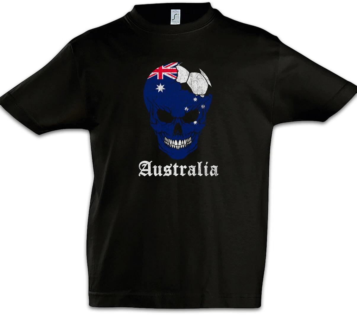 Australia Football Skull I Kids Boys kids boys T-Shirt Flag Football Australia Flag 160