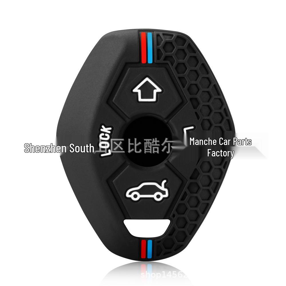 Dual-Color Honeycomb Silicone Key Case for BMW 3, 5, 7, X3, X5 Series