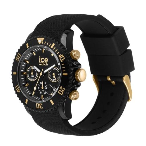 Ice-Watch Men's Watch 021602 ICE Chrono Black and Gold Medium 40mm Chronograph (Authorized Retailer)
