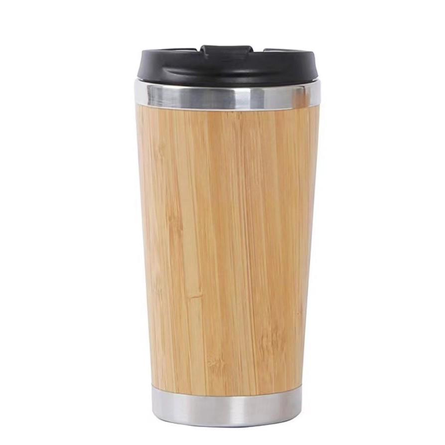 Creative Portable Bamboo Travel Coffee Mug - Vacuum Insulated