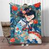 Chinese Ancient Style Girls Flannel Blanket Soft Keep Warm Throw Blanket Blanket For Sofa Bed Office Camping Travelling Gifts