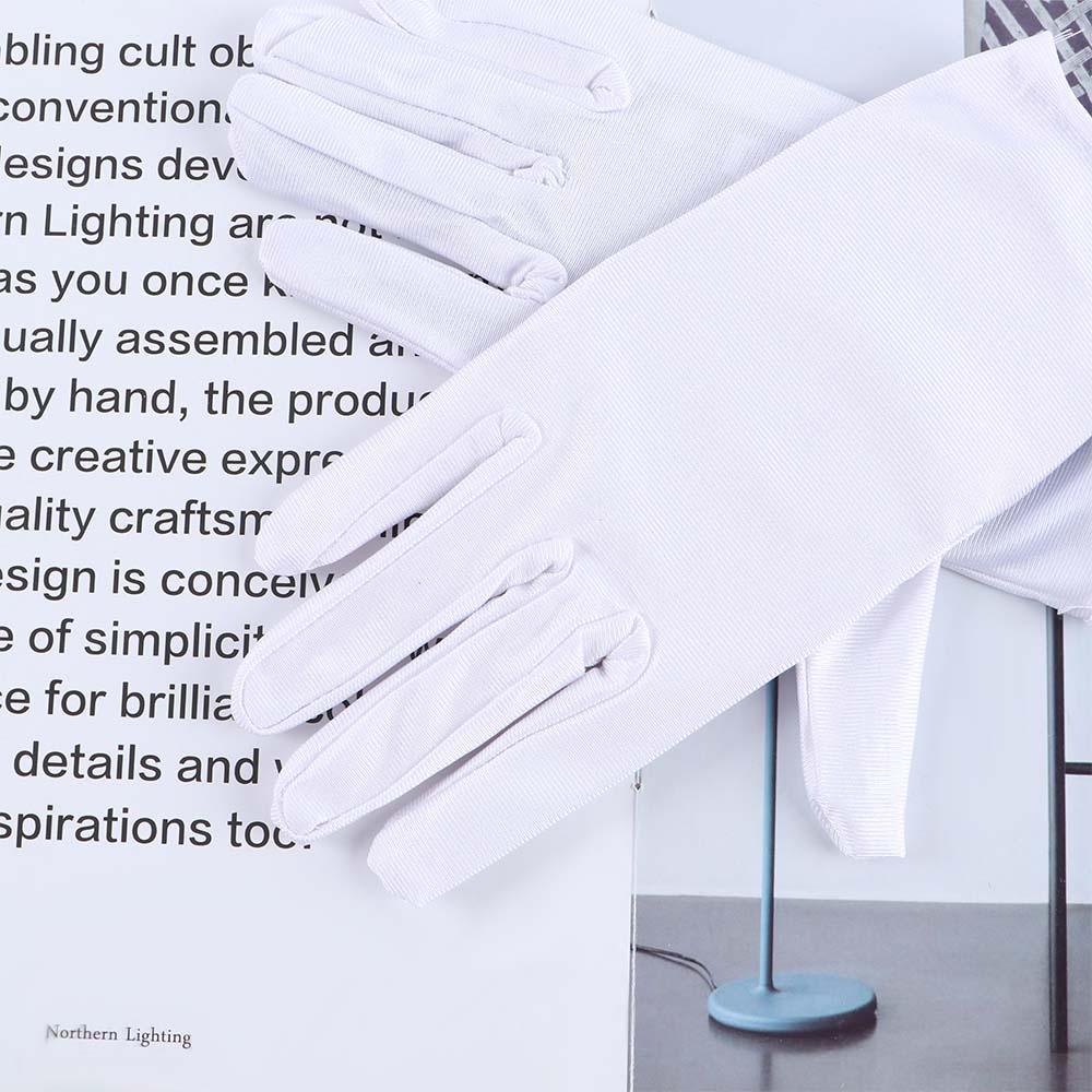 Women Men Pure Color Elastic Spandex Summer Anti-UV Sun Protection Etiquette Gloves Driving Gloves