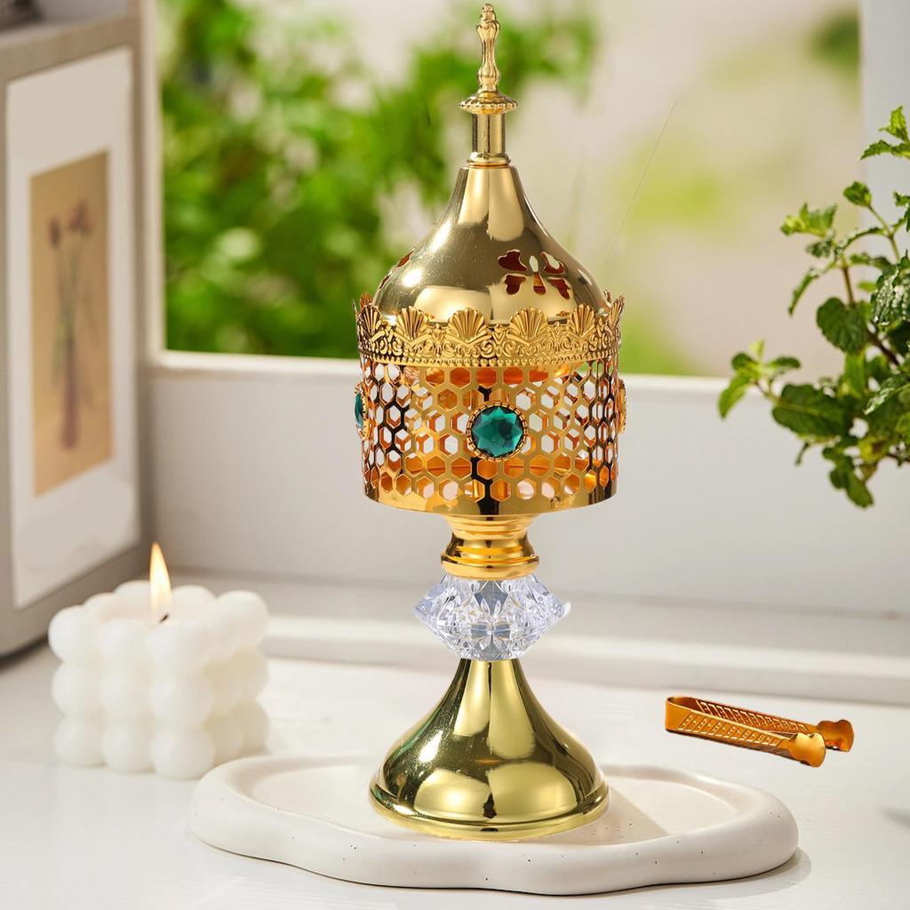 Metal Incense Coil Censer Middle East Coil Aromatherapy Fragrance Ash Catcher Vintage Bakhoor Coil Incense Holder