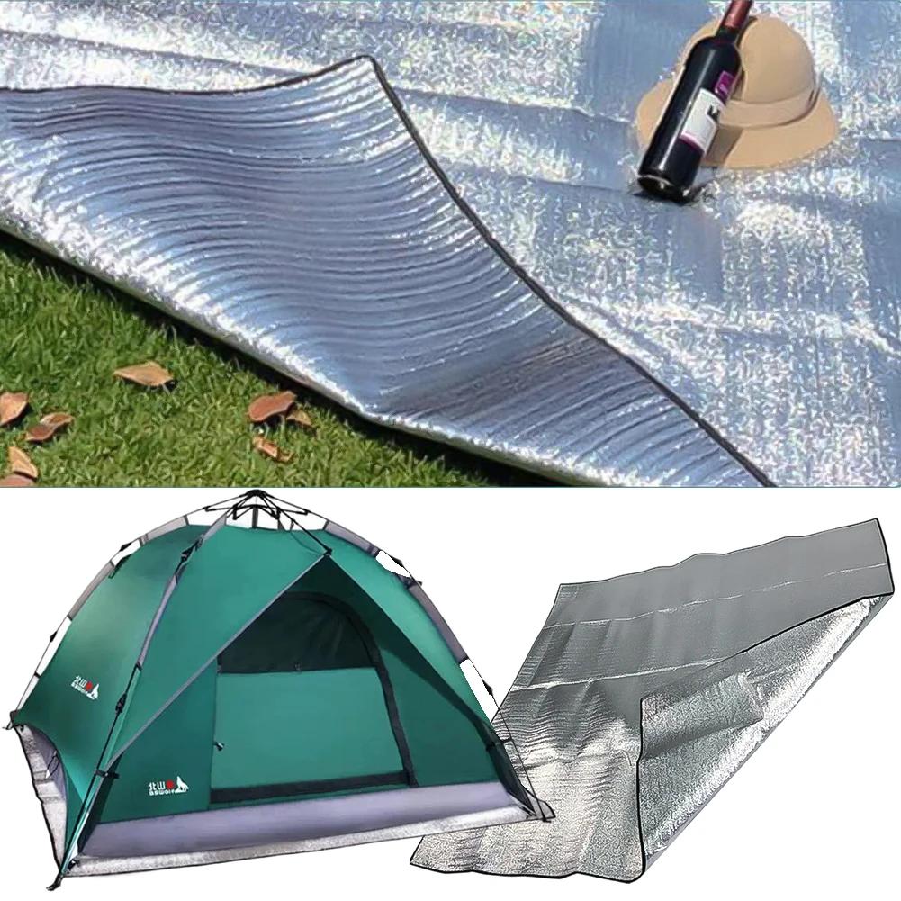Outdoor Foldable Thermal Camping Mat Ultralight Tent Footprint Reflecting Heat Insulation Foam Foil Mat Waterproof Sleeping Pad