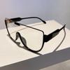 Vintage Semi-round Sunglasses Women Fashion Monoblock Outdoor Goggle Shades Ins Trending New Design UV400 Eyewear