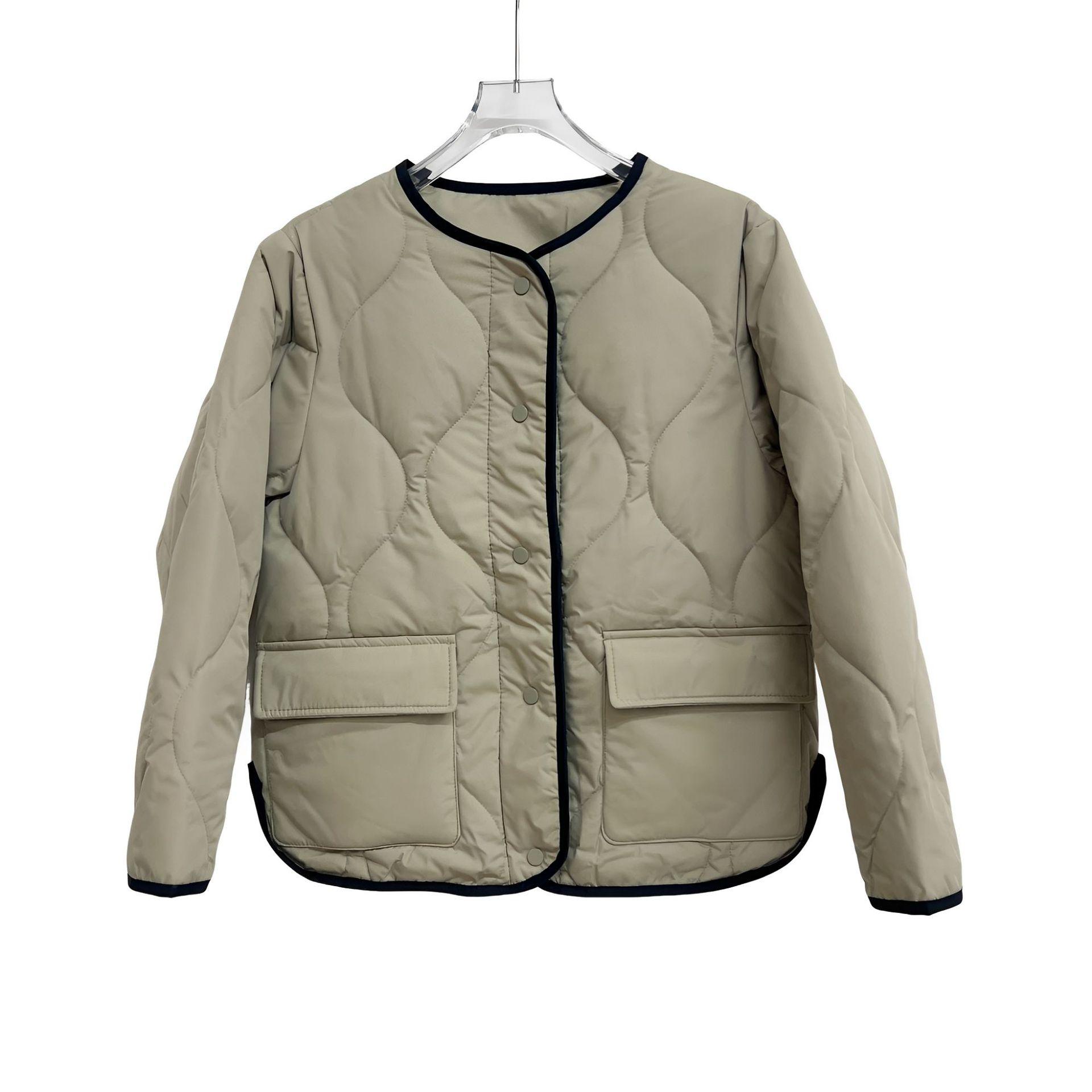 

Новий короткий пуховик з бавовни, повсякденний, новий чоловічий та жіночий однаковий пуховик з бавовни, куртка XL хакі