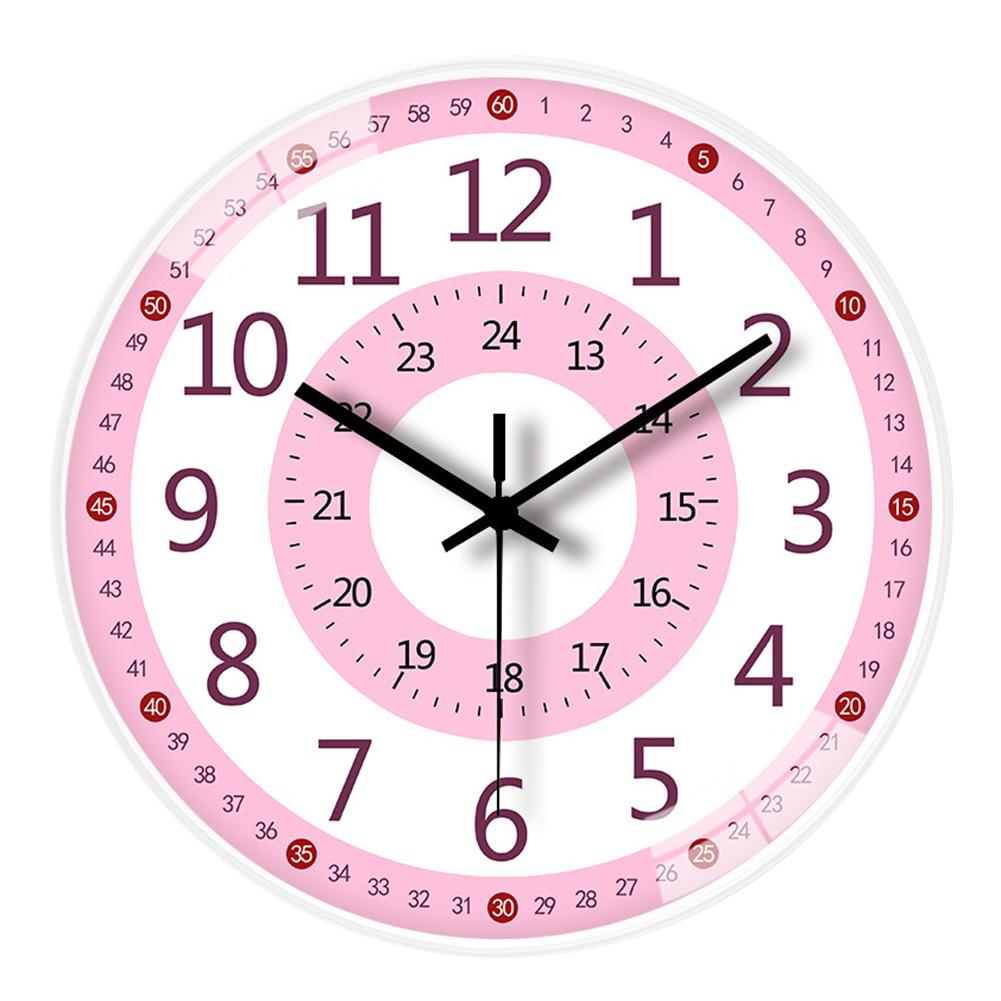 8 Inch Silent Wall Clock For Student Teaching Clock For Classrooms Non Ticking Learning Clocks Wall Decor Educational Tools