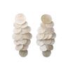 Flower Temperament Fringed Earrings Round Shell Fringed Leisure Vacation Style Earrings Atmospheric Light Luxury High-End Earrings