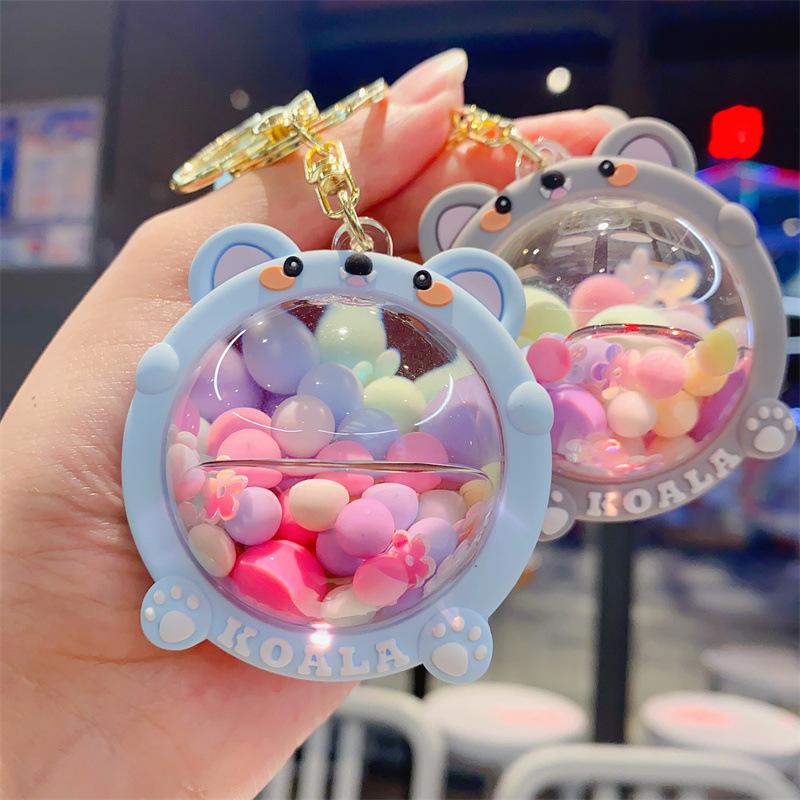Cartoon Acrylic Oil Candy Koala Keychain Pendant Couple Car Bag Pendant Keychain