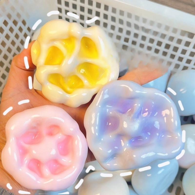 Realistic-Looking Dumpling Squishy Toy Soft Slow Rebound Sensory Squeeze Ball Anxiety Stress Relief For Office Home Desk Decor