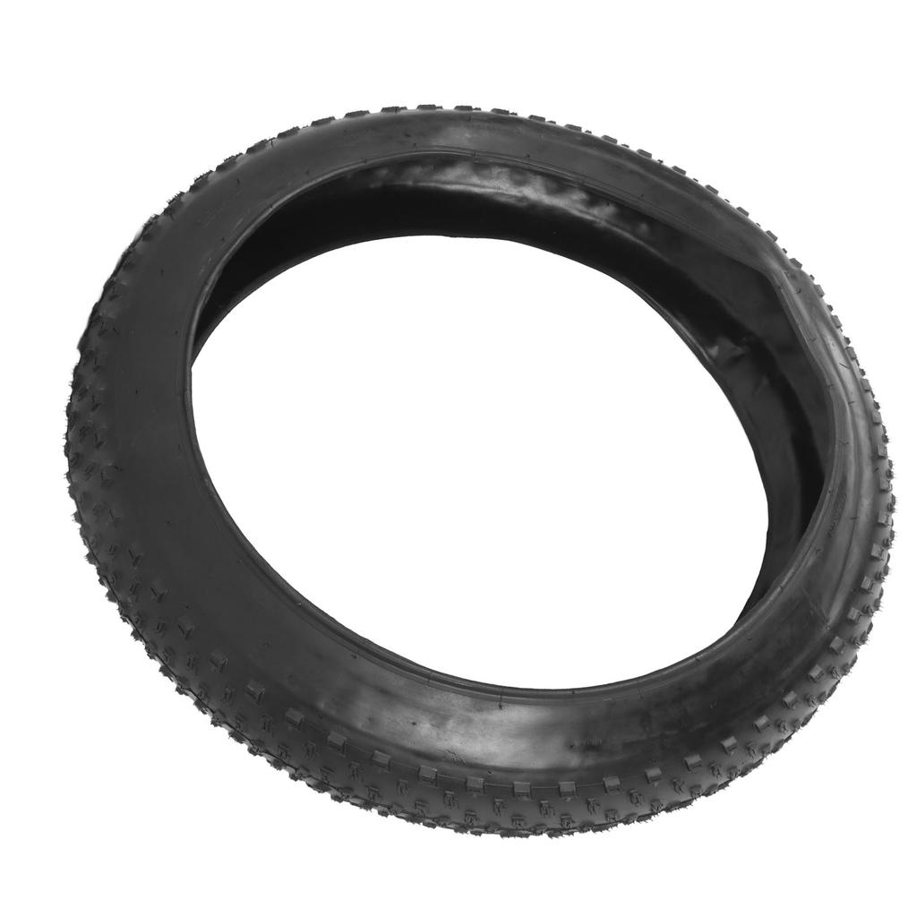Snow Bike Tire 60Tpi Puncture Resistant Rubber Folding Replacement Bicycle Tires for Beach Rough Terrain Street Riding Black