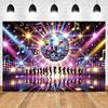70s, 80s and 90s Disco Dance Party Decorations, Retro Club Backdrop, Neon Ball, Stage Banner, Party Accessories4348